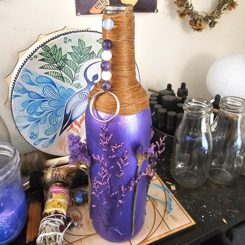 Handmade Wine Bottle Incense Burner